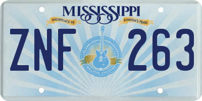 MS license plate ZNF263