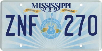 MS license plate ZNF270