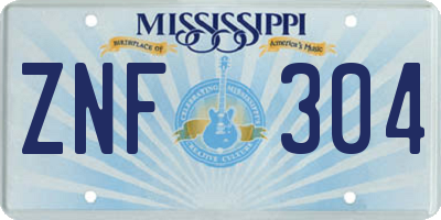 MS license plate ZNF304