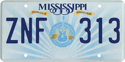 MS license plate ZNF313