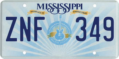 MS license plate ZNF349