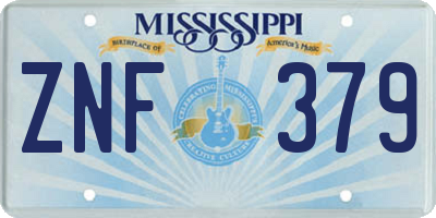 MS license plate ZNF379