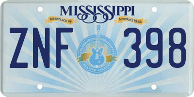 MS license plate ZNF398