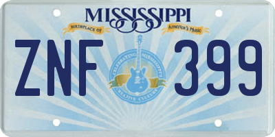 MS license plate ZNF399