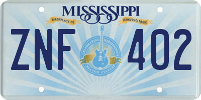 MS license plate ZNF402