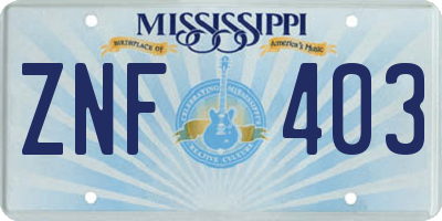 MS license plate ZNF403