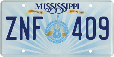 MS license plate ZNF409