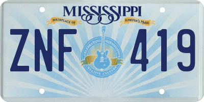 MS license plate ZNF419