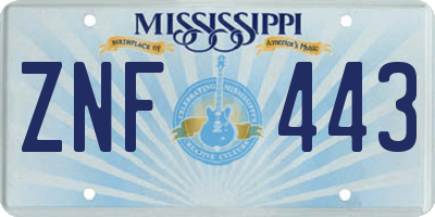 MS license plate ZNF443