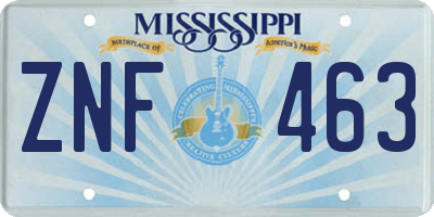 MS license plate ZNF463