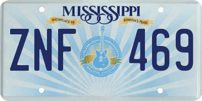 MS license plate ZNF469