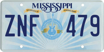 MS license plate ZNF479