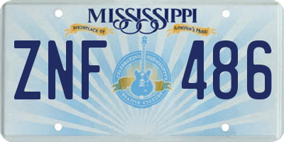MS license plate ZNF486