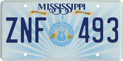 MS license plate ZNF493