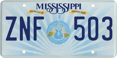 MS license plate ZNF503