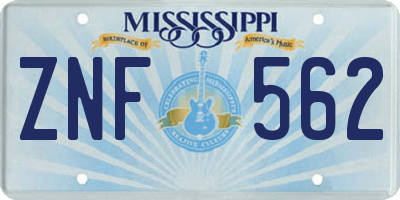 MS license plate ZNF562