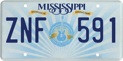 MS license plate ZNF591