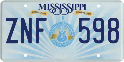 MS license plate ZNF598