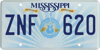 MS license plate ZNF620