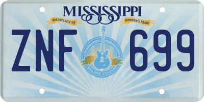 MS license plate ZNF699