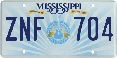 MS license plate ZNF704