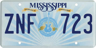 MS license plate ZNF723