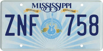 MS license plate ZNF758