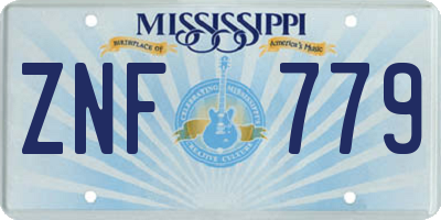MS license plate ZNF779