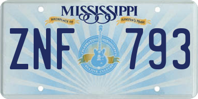 MS license plate ZNF793