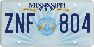 MS license plate ZNF804