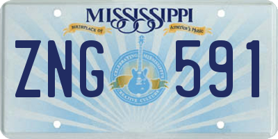 MS license plate ZNG591