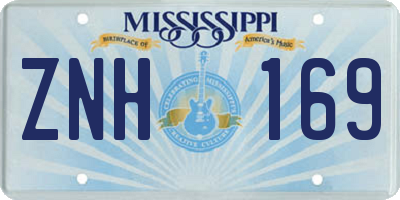 MS license plate ZNH169