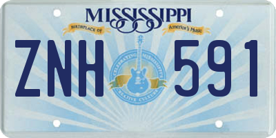 MS license plate ZNH591