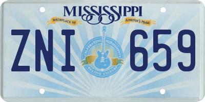 MS license plate ZNI659