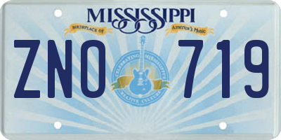 MS license plate ZNO719