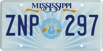 MS license plate ZNP297