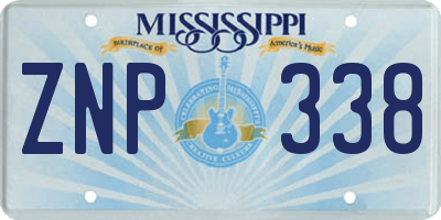 MS license plate ZNP338