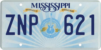 MS license plate ZNP621