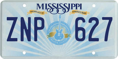 MS license plate ZNP627