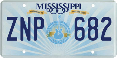 MS license plate ZNP682