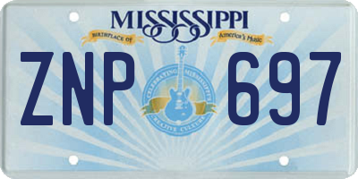 MS license plate ZNP697