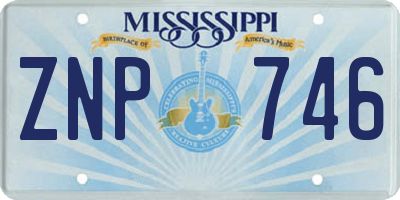 MS license plate ZNP746