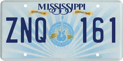 MS license plate ZNQ161