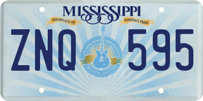 MS license plate ZNQ595