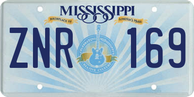MS license plate ZNR169