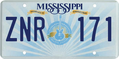 MS license plate ZNR171