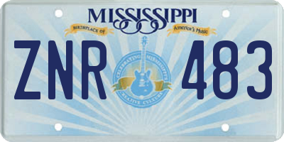 MS license plate ZNR483