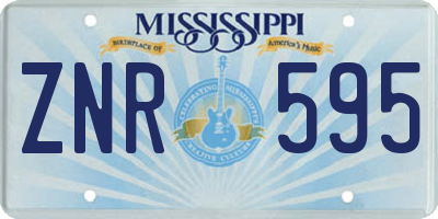 MS license plate ZNR595