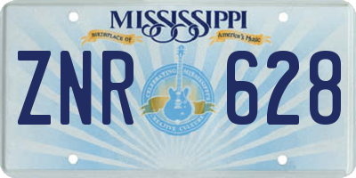 MS license plate ZNR628