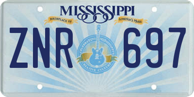 MS license plate ZNR697